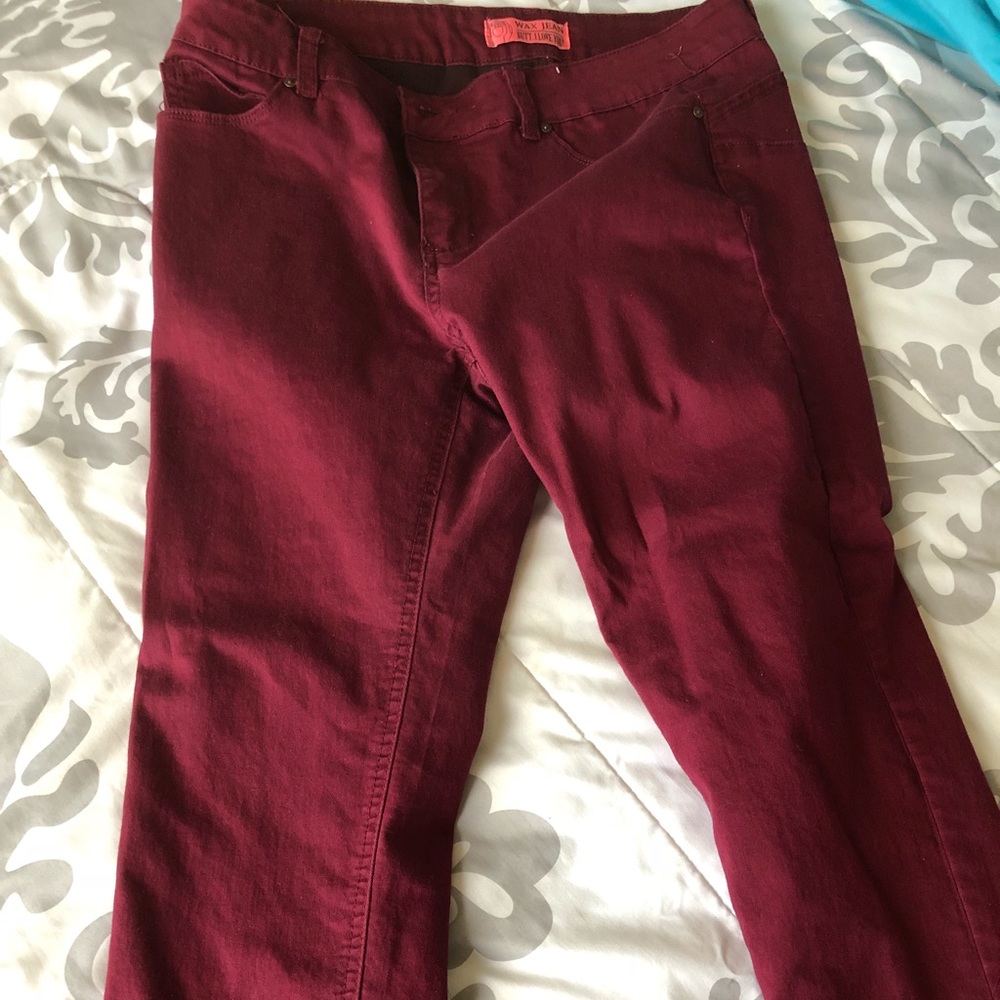 Burgundy pants